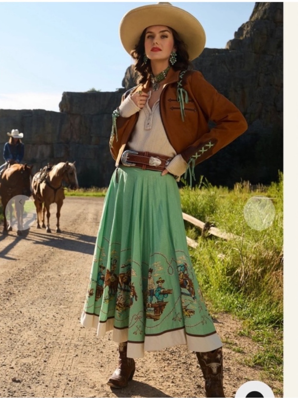 NWT Double D Ranch Skirt, Mitchell's Gallery - Picture 2 of 8